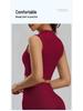 Women's Shockproof Sleeveless Sports Top with Fixed Bra Pad for Yoga and Fitness
