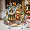 Acrylic Christmas House Colorful Light House Desktop Diamond Art Kits Diamond Painting Ornament Desktop Bedroom Table Decors