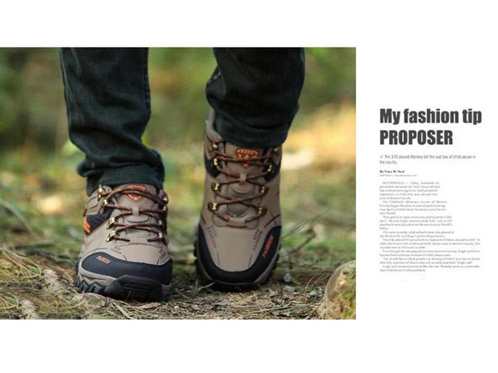 Men's Plus Size Work & Hiking Shoes - Autumn/Winter, Wear-Resistant, Construction & Outdoor Protection.