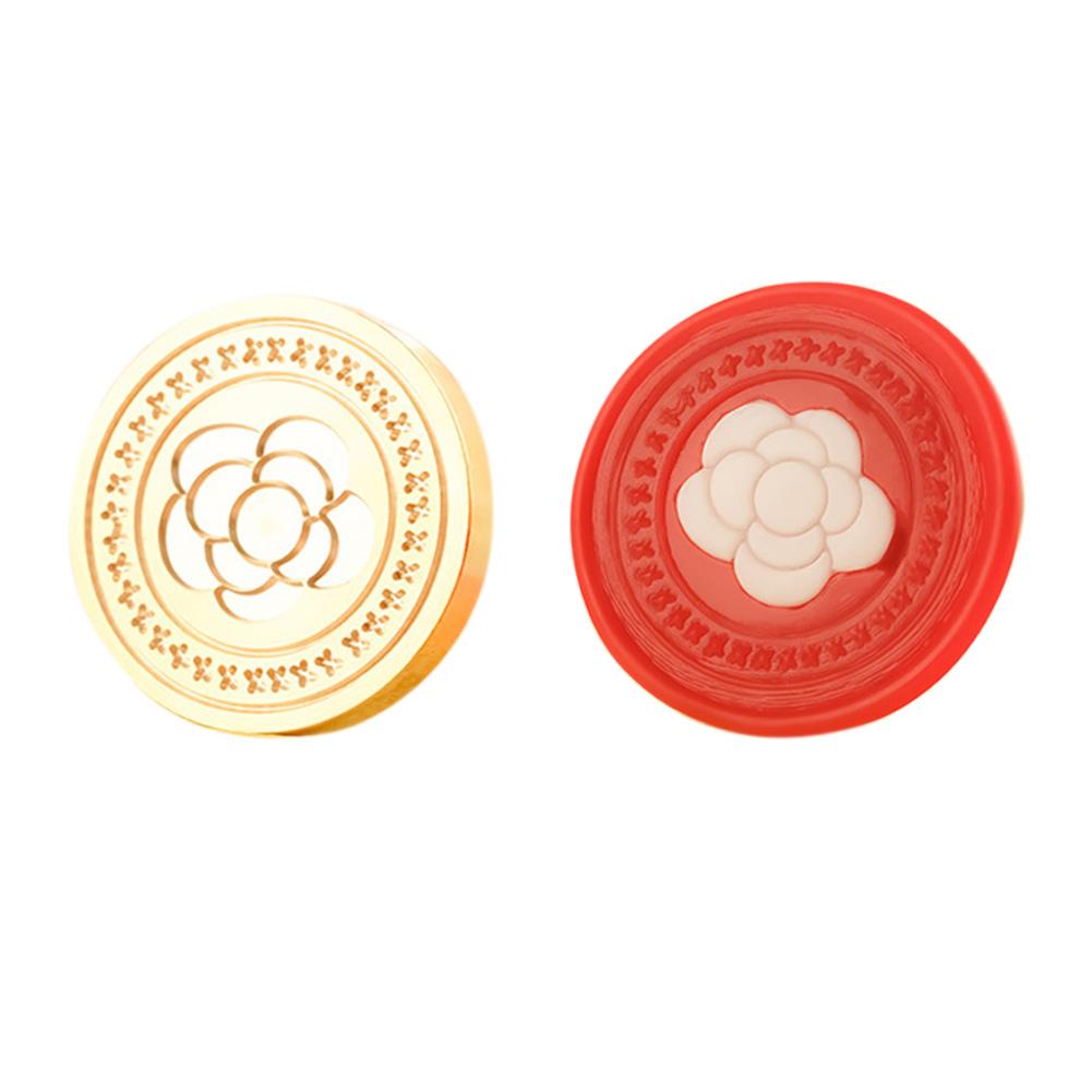 Round-shaped Copper Head 3D Relief Sealing Wax Copper Head for Gift Scrapbooking
