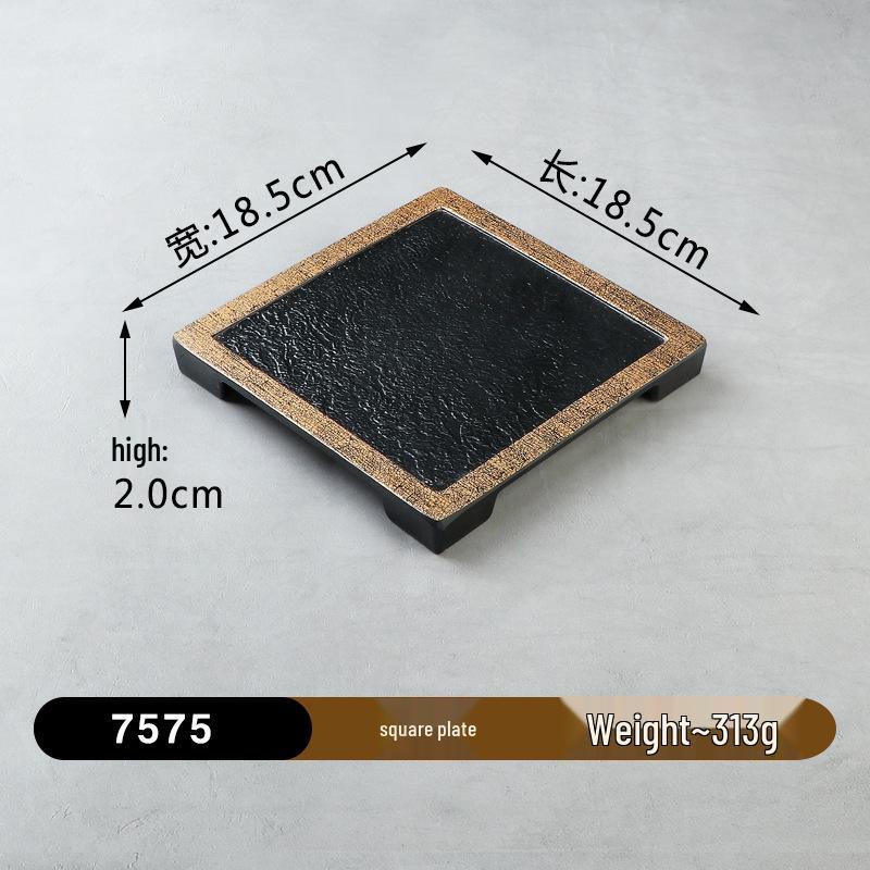 Melamine Imitation Porcelain Hot Pot & BBQ Plate with Handle