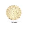 10pcs Filigree Flower Wraps 38mm Metal Copper Round Flower Pieces Connectors For Jewelry Making DIY Home Crafts Gifts Decoration