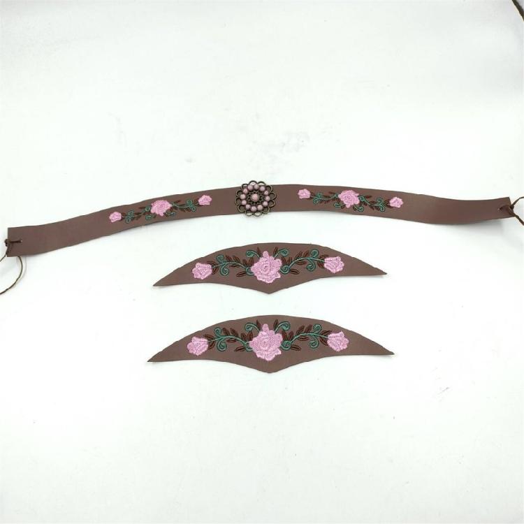 Blumenhütebänder Dekorative Stickerei für Cowboyhüte Stroh-Fedora und Panama-Stile Ersatz