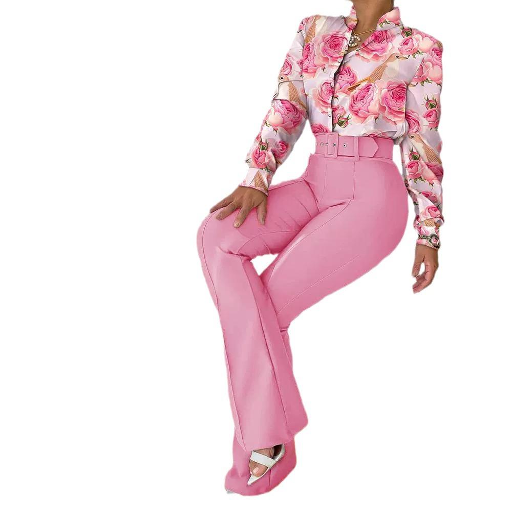 New Women's Casual Fashion Set with Belt