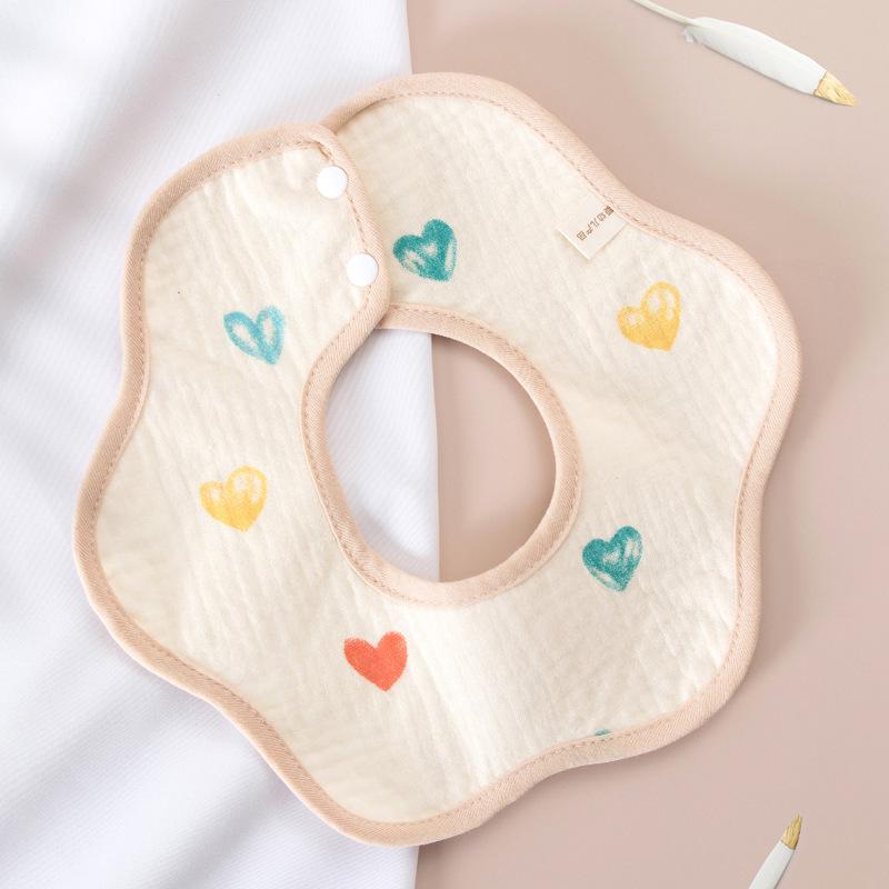 

Дитячий водонепроникний 6-шаровий бавовняний марлевий слюнявчик для новонароджених