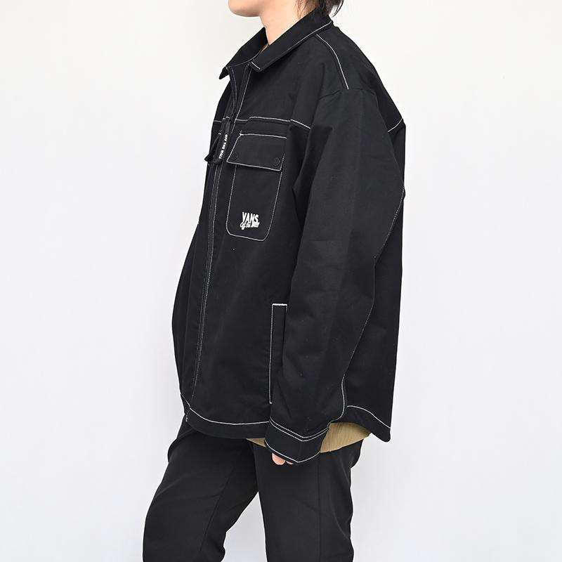 Vans Casual Comfortable Fashion Long Sleeve Polo Multi Pocket Work Jacket Men Jackets Black VN000KC2BLK