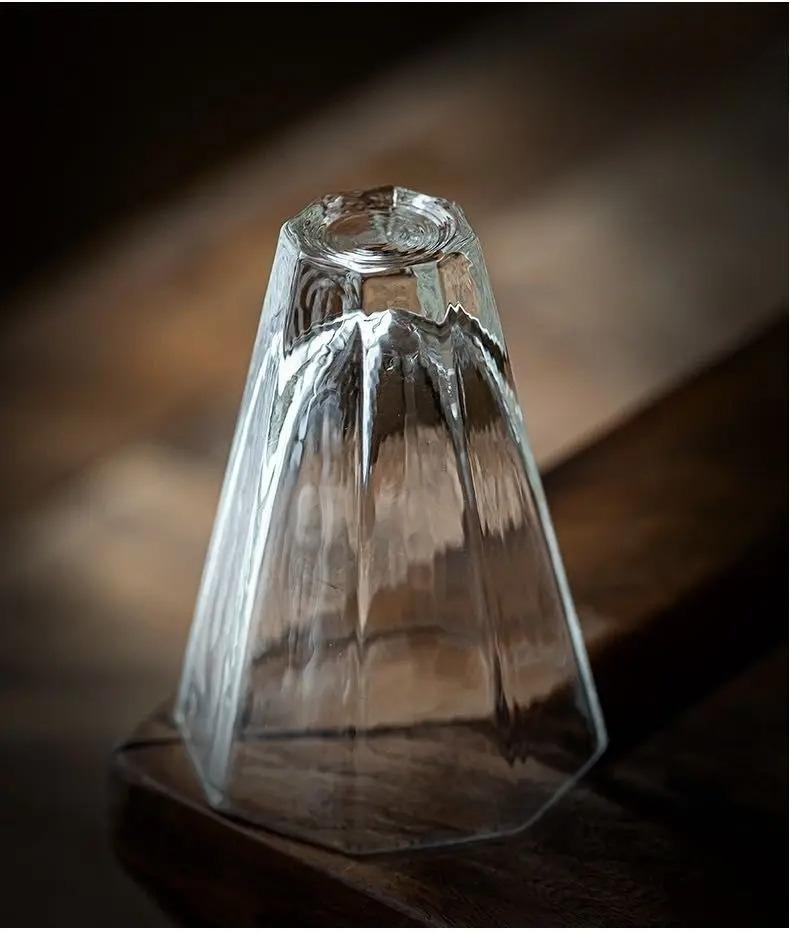 Japanese Style Glass Tea Cup ,Handmade Sake Cup,Bar Whiskey Tasting Glass,Transparent Liquor Drinking Glass,Elegant Cup