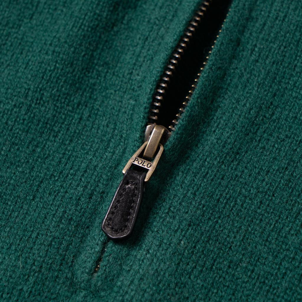 Polo Ralph Lauren Ss23 Solid Color Logo Embroidered Half-Zip Sweater Men sweater Green 710777743-013
