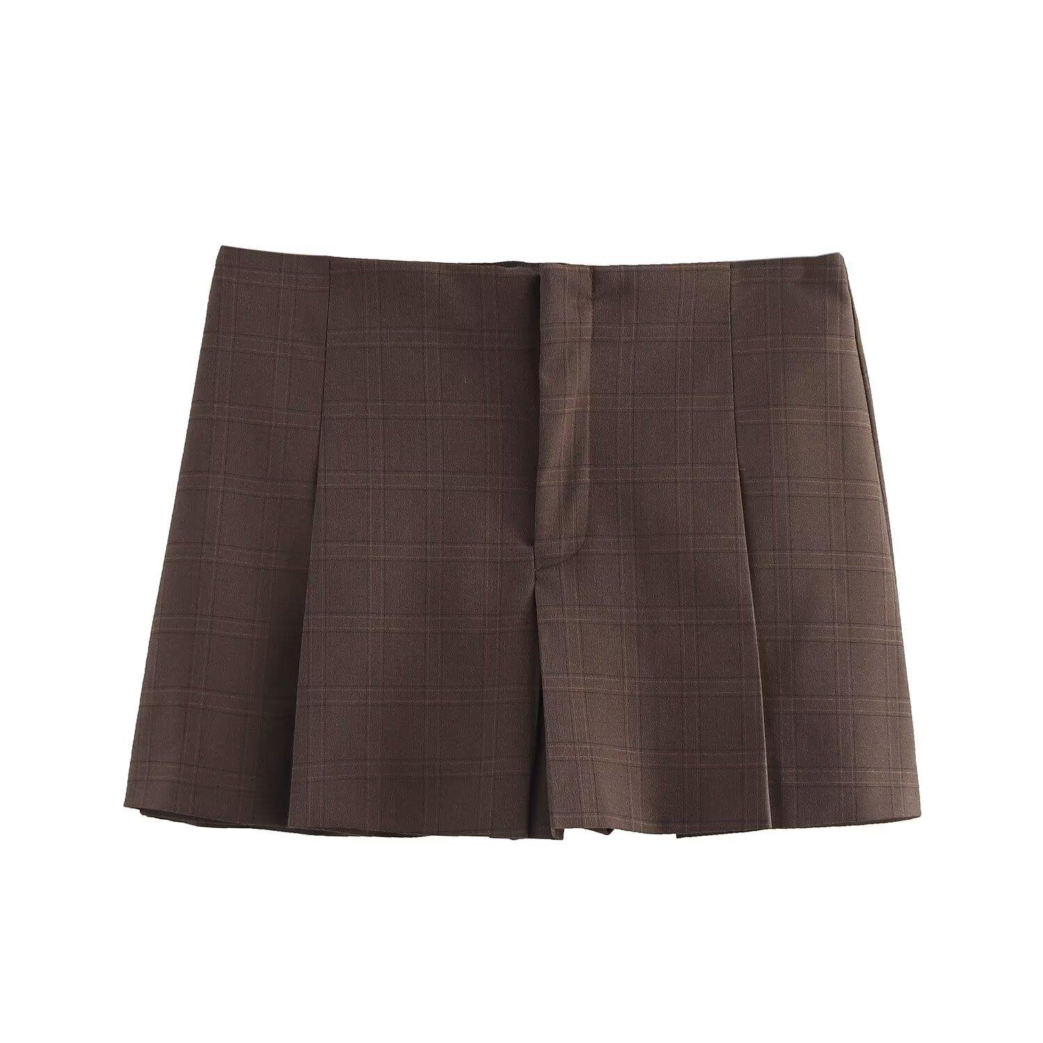 

Весна 2025 Женские универсальные кюлоты А-силуэта с завышенной талией Medium темно-коричневого