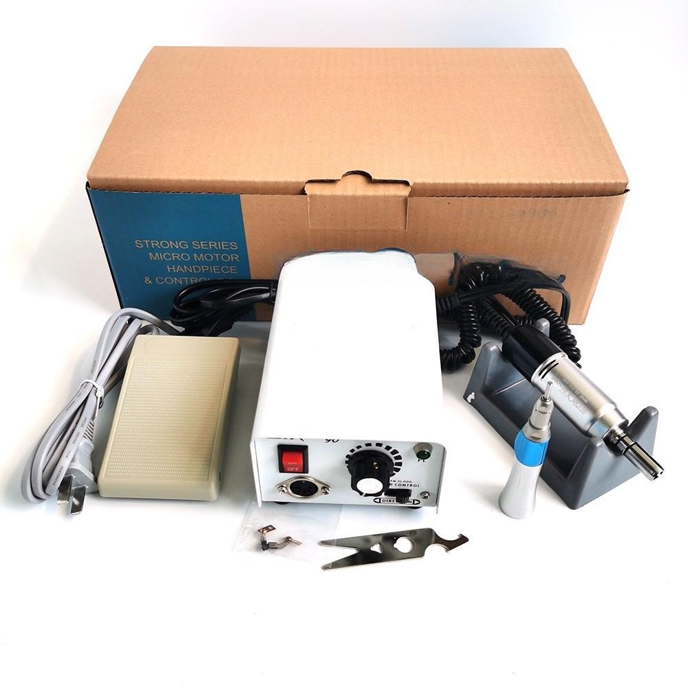 Set Micromotore Clinico da Laboratorio Dentale 35K 35000 RPM Micromotore & Interruttore a Pedale Strumento per Lucidatura Unghie