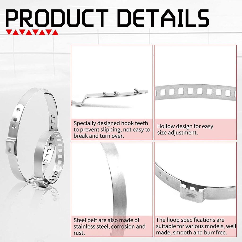 10 pcs CV joint dust cover adjustable CV dust clamp stainless steel universal CV clamp large small multi-purpose manual tool