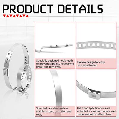 10 Pcs CV Joint Dust Cover Adjustable CV Dust Clamp Stainless Steel Universal CV Clamp Large Small Multi-purpose Manual Tool
