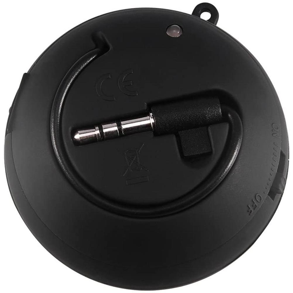 #92J Consumer Electronics,Mini Portable Travel Loud Speaker with 3.5mm Audio Cable Low Voltage (black)