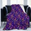 Drunk On Music Notes Flannel Fleece Blanket Travel Office Home Sofa Car Bedspread Lightweight Soft Warm Cozy Fuzzy Throw Blanket