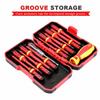 13pcs/8pcs Electrician Repair Tools Kit 1000V Changeable Insulated Screwdrivers Set with Magnetic Slotted Bits