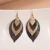 Multi-layered Hollow Leaf Ear Hooks, Dark Style Earrings, High-end Simple Earrings