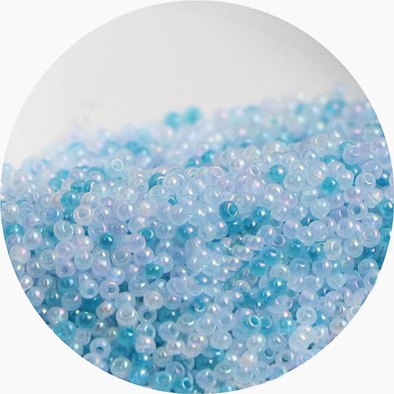 2mm Irisierende Glas-Samenperlen: Cremige Wolke für DIY Schmuck & Armbänder