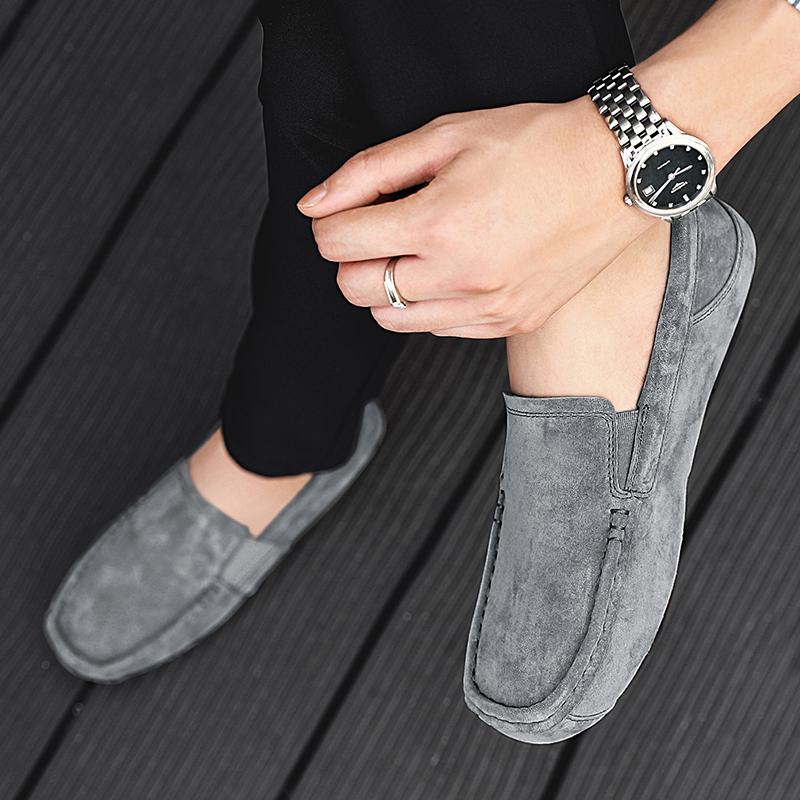 Herrenschuhe Wildleder Freizeitschuhe von italienischer Luxusmarke Fahrschuhe Mokassins Bequeme Outdoor-Flats Krasovki Mann