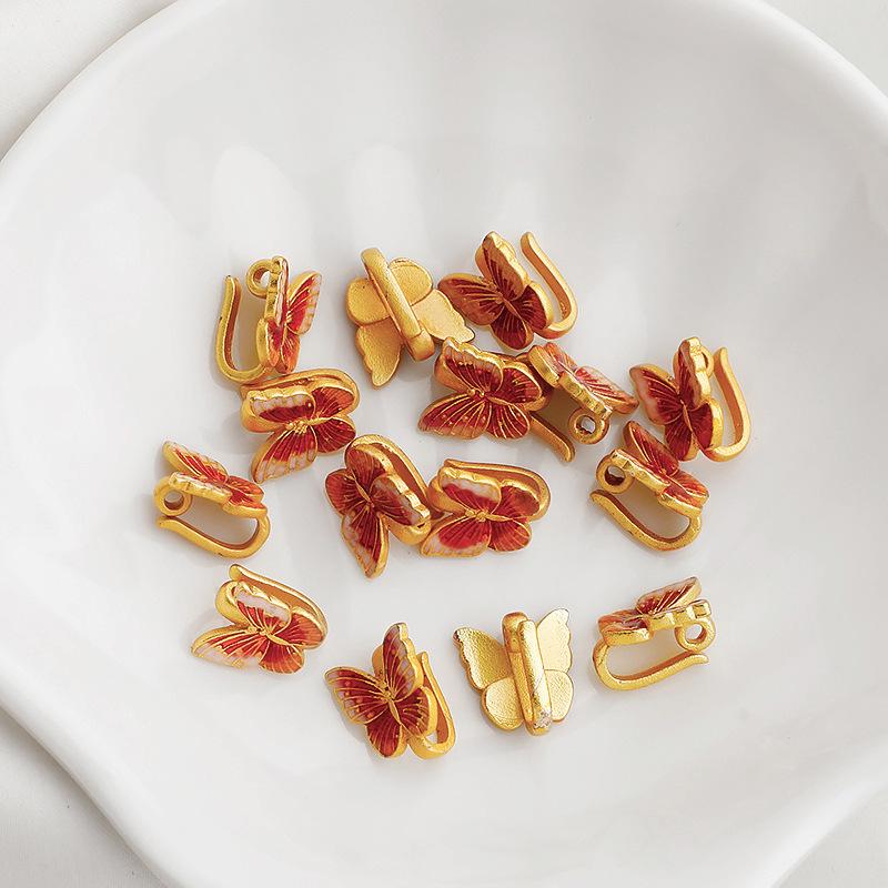 

Gold-Plated Butterfly Connector Necklace End Cap Clip