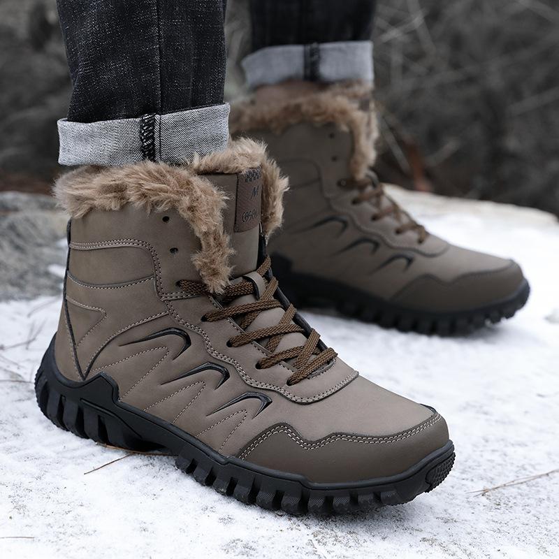 Cotton shoes winter new walking shoes thickened warm high top cotton boots non-slip outdoor parents snow boots