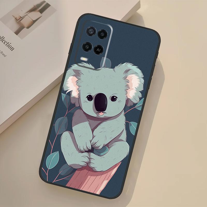 Cute Australia Koala Art Case For Oppo A94 A74 A54 A80 A60 A40 A18 A38 A58 A78 A98 A96 A76 A16 A15 A17 A57 A77 A5 Pro