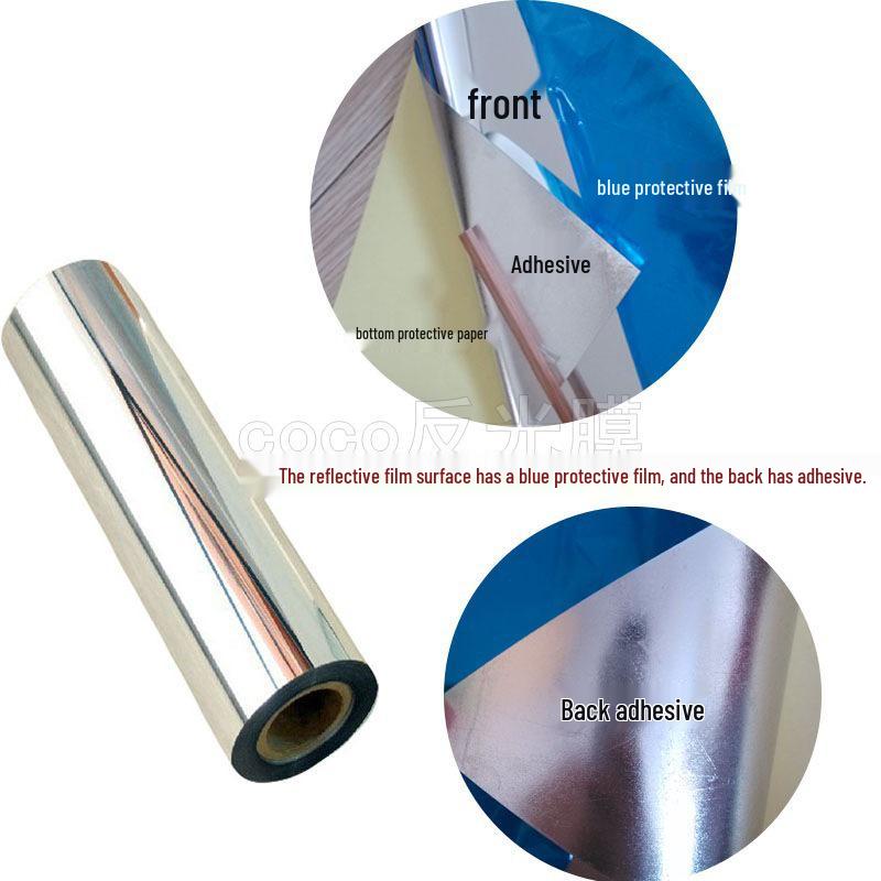 Reflexfolie: Spiegel-Lichtbox & Laternen-Aufhellungsfolie für Solarkocher - Silber Leide.