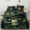 Rose Skull Duvet Cover Set Twin Single Size Halloween Bedding Set Teen Adult Kids Children Bed Linen Qulit Cover Pink Spider