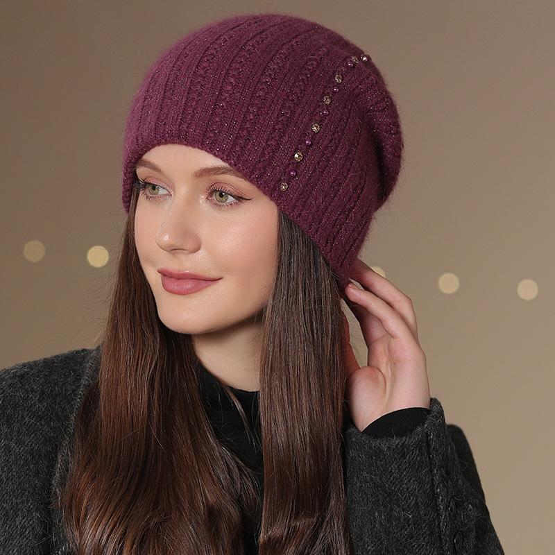 Neue Frauen Winter Hut Mode Schmücken Beanie Hut Warme Winter Kappe Für Weibliche Casual Streetwear Gestrickte Hut