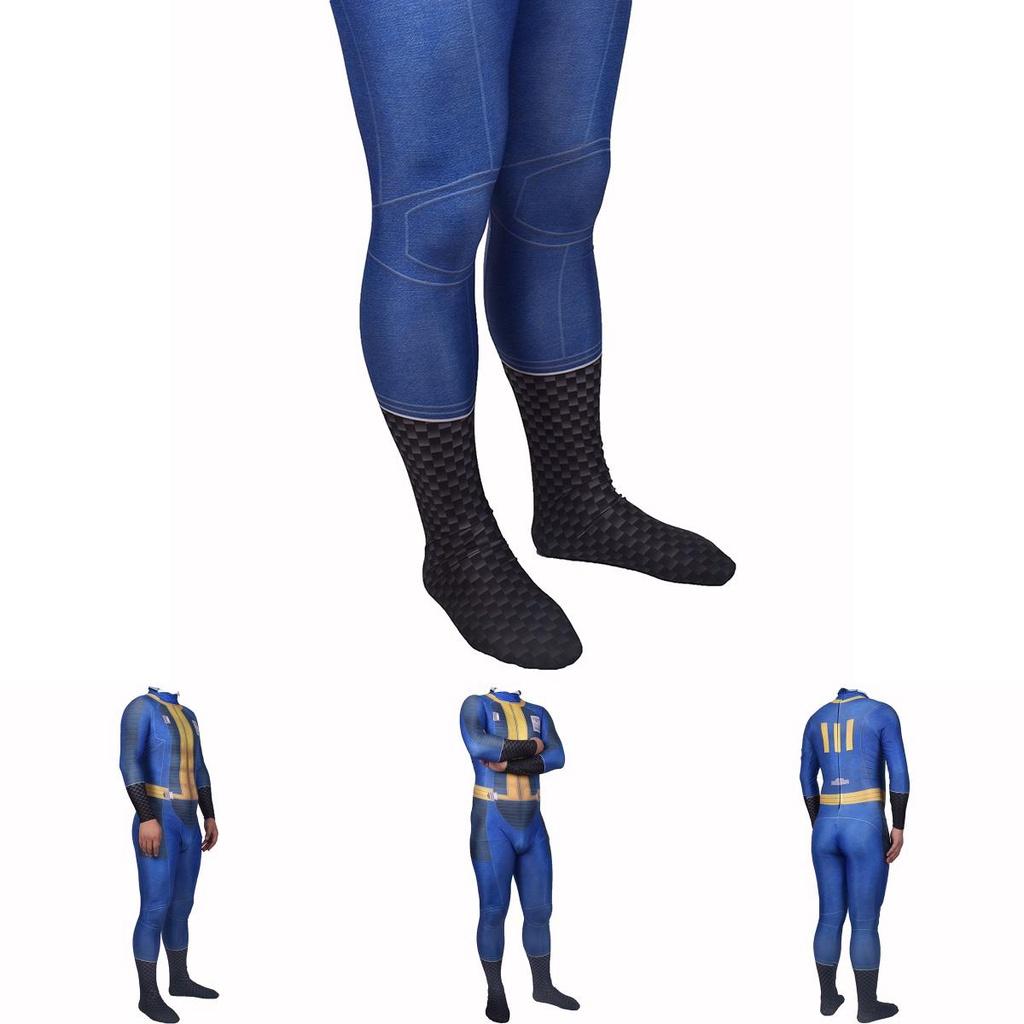 Authentisches Fallout 4 Überlebender Cosplay für Nate Vault 111 Jumpsuit Bodysuit für Halloween