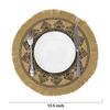Boho Round Placemats Set of 4 Dining Brown Modern Dinner Braided Beige Table and Fall Circle Runner Kitchen Plate Mats for Home