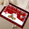 Non-Slip Christmas Cartoon Floor Mat for Entryway, Living Room, and Bathroom