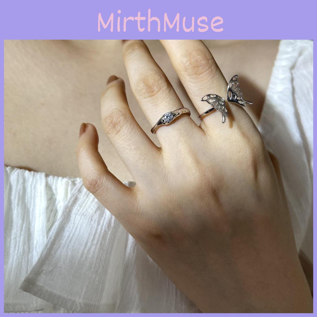 Exquisite 925 Sterling Silver Open Adjustable Butterfly Ring With Sparkling Diamonds For Elegant Women