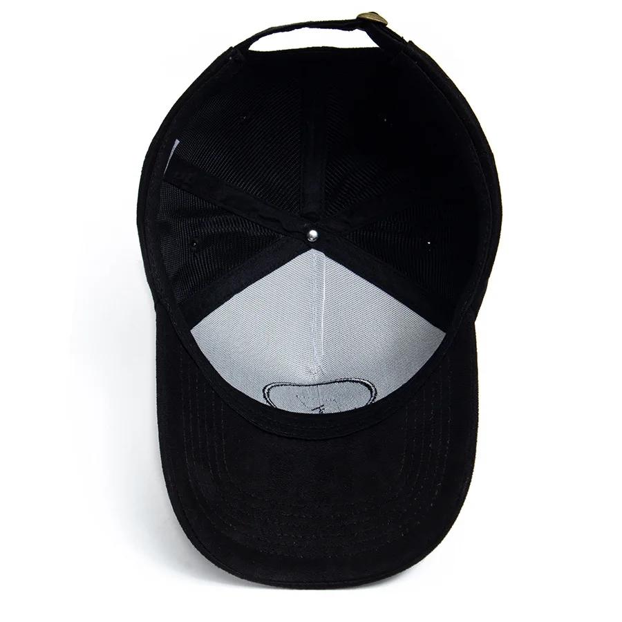 2025New Round Leather Labels Trendy Suede For Men Baseball Caps  Versatile Sun Hats Women's Hip-hop Visor Caps Outdoor Shade