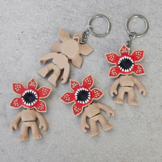 Keychain Pendant Flower Shape 3D Printed Stress Relief Charm Keys Backpack Purse Lightweight Key Holder