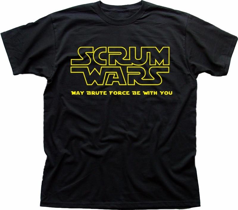RUGBY Scrum Wars funny Jedi Rebel black cotton t-shirt 5113 S разноцветный
