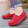 Plüsch Damen Winter Baumwollschuhe Kuhveloursleder Plateauschuhe Warme Walking Loafer Slipper Mutter Schuhe