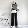 Real Maternity Pants Autumn Fashion High Waist Thickened Knitted Wide-leg Pants Outer Wear Maternity Straight Pants Belly Pants Women's Tide
