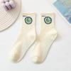 10 Pairs of Female Autumn and Winter Personality Letter Smiley Face Sports Tube Socks