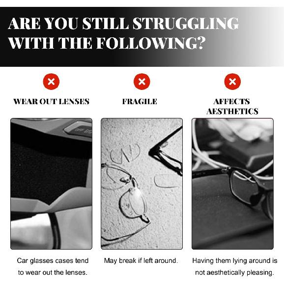 2 PCS Car Sun Visor Glasses Holder, Fashion Bling Car Eyeglasses Sunglasses Hanger for Women Girls, Glasses Holder Clip Hanger Mount with Ticket Card