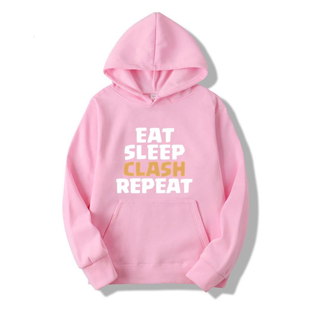 Eat Sleep Clash Repeat Hoodies 100% Pure Cotton Eat Sleep Repeat Clans Video Games