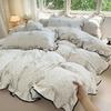 Korean Princess Cloud-like Crinkled Gauze Lace Cotton Bedding Set