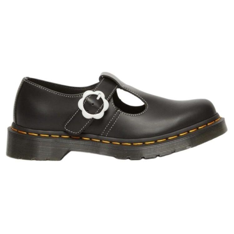 Dr. Martens Leather Comfortable Buckle Casual Shoes Women Shoes Black 31687001