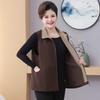 Women's Plus Size Autumn Sleeveless Lapel Vest Coat