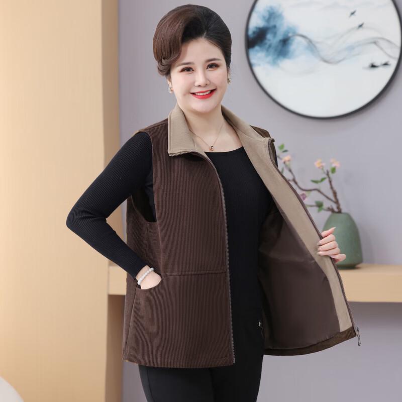 Women's Plus Size Autumn Sleeveless Lapel Vest Coat