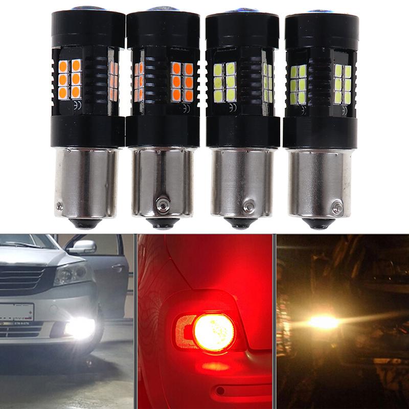 1x 7443 7440 21SMD LED 3030 Turn Signal Brake Tail Lamp Light Bulb White For Car