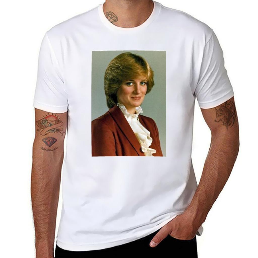 Princess Diana Vintage 90s Princess Di Fashion Tshirt Athletic Fit Sports Short Sleeve Top