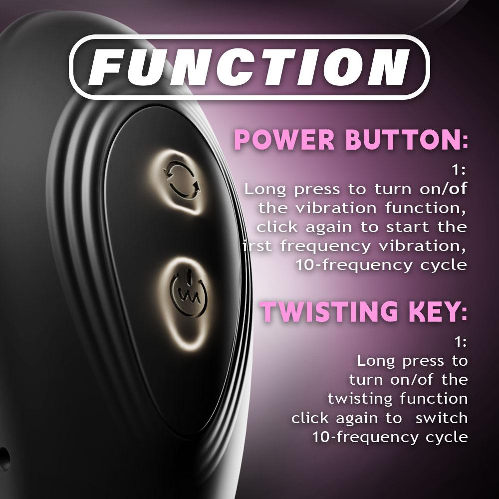 APP Controlled Male Prostate Massager Penis Ring Anal Plug Toy Delay Ejaculation Rotating Anal Plug Vibrator Adult Male Toy