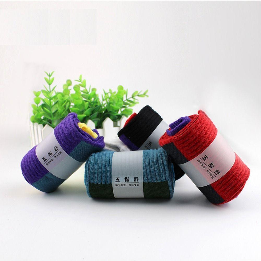 Anti-Bacterial Organic Cotton Dress Socks With Toes Toe Socks Sweat Socks Five Finger Socks