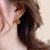 Retro Hong Kong Style Earrings Women's Light Luxury High-end Sense Niche Autumn and Winter Earrings Earrings