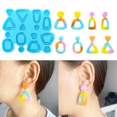 4 Styles Combined Geometry Earrings Silicone Molds Suitable for Epoxy Resin Diy Crafts Ornament Pendant Keychain Making